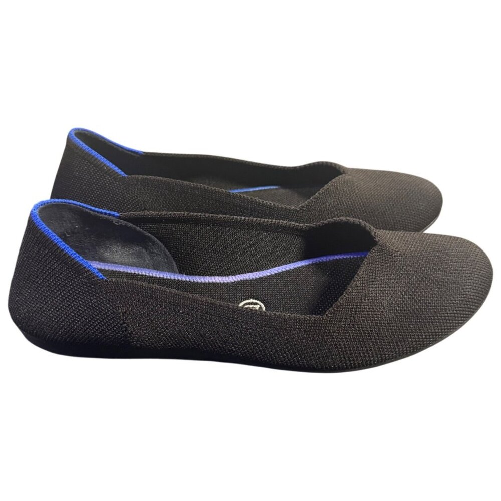 Rothys Women's Black & Blue Pointed Flats Size 7.5